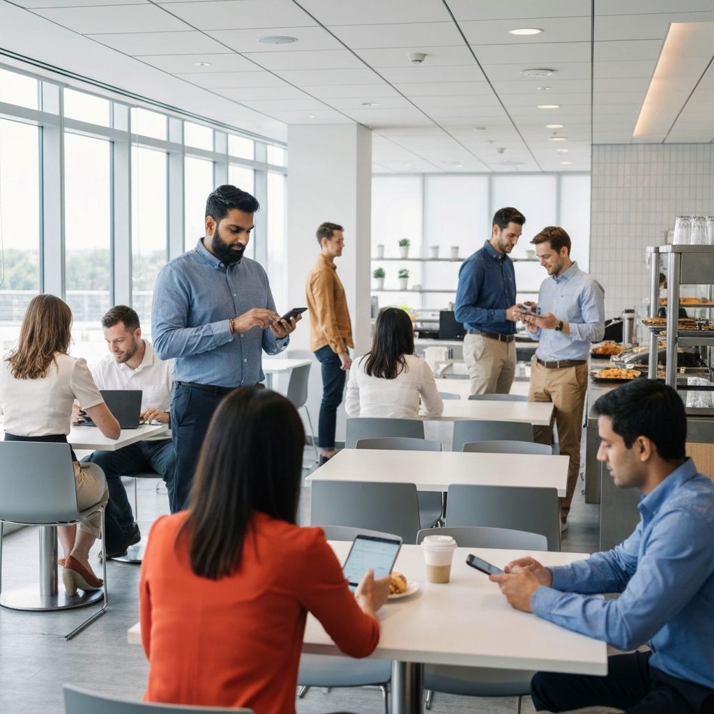 Modern office cafeteria